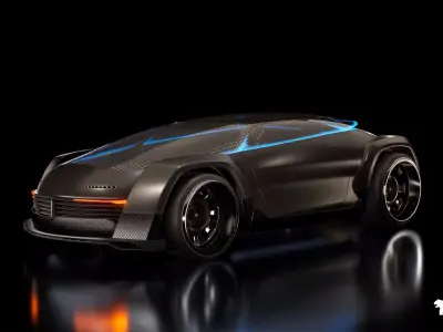 Cyberpunk Gigapack Vehicle Bundle Low-poly 3D model