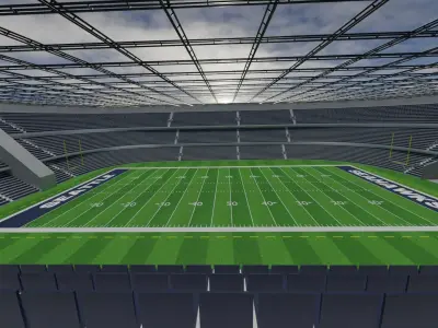 Seattle Seahawks - American Football Stadium Low-poly 3D model