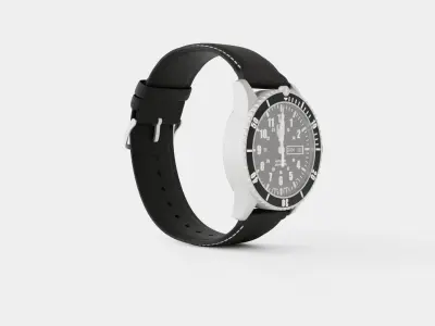 Analog Watch Low-poly 3D model