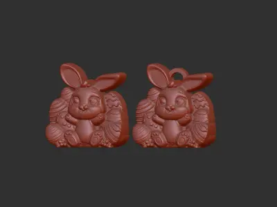 Easter bunny egga decor  3D print model