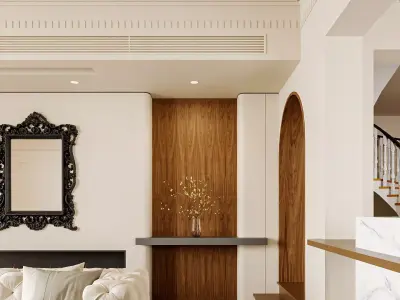 Luxury living room dining room interior scenes 27 3D model
