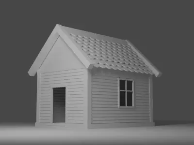 A simple house Free 3D model