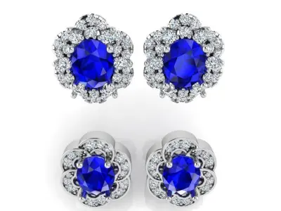 Flower Earring 3291 3D print model