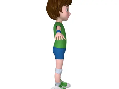 Volleyball Player Cartoon 3D model