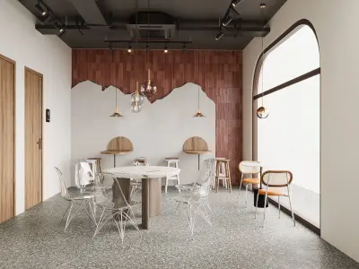 COFFEE SHOP INTERIOR DESIGN 3DSMAX CORONA RENDER 3D model