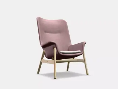 VEDBO Armchair high Low-poly 3D model
