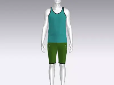 Sport Suit Low-poly 3D model 3