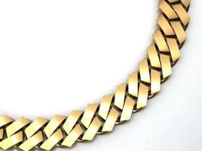 21 MM CUBAN SQUARE LINK CHAIN FOR NECKLACE 3D print model