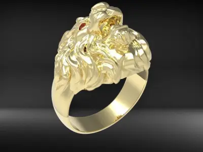 Lion Ring  US RING SIZE 11  3D print model