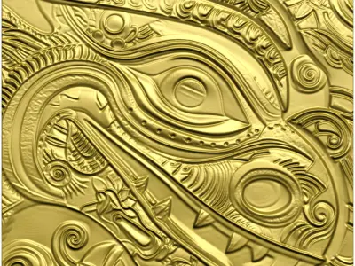 Bas-relief aboriginal art CNC 3D relief wallart 3D print model