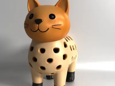 Cat Sprouter Seed Chia Radish Lentil Germinator toy 3D print model