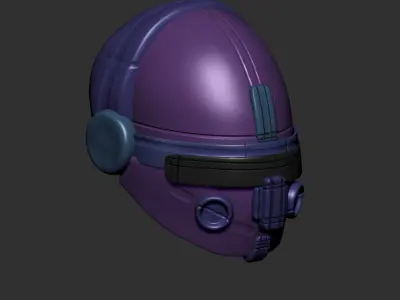 helmet high poly sculpt 3d printable  Free 3D model