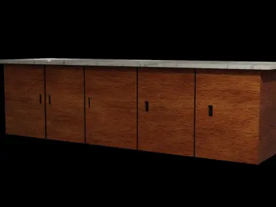 Cabinet Low-poly 3D model