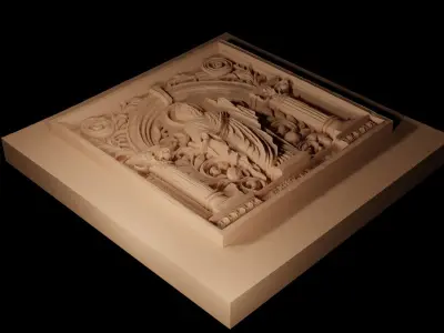 Wall 02 CNC 3d Print High Relief Sand Casting 3D print model