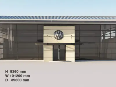 Volkswagen office building 3D model