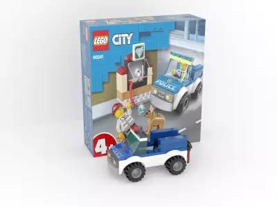 LEGO City police car  Low-poly 3D model