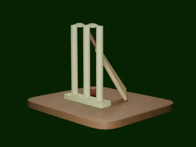 Sports 3D Model cricket wicket - cricket wicket 3D print model