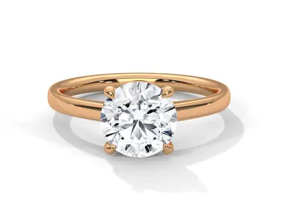 solitaire ring with detail images and 360 render videos 3 3D print model