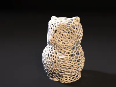 Owl Sculpture Voronoi 3D print model