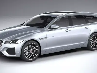 Jaguar XF Wagon 2021 3D model