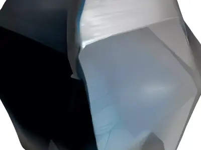 Iridescent Faceted Crystal Gemstone Low-poly 3D model