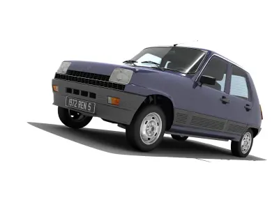 Renault 5 GTL 5 doors Low-poly 3D model