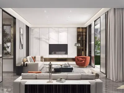 Modern living room 3D model