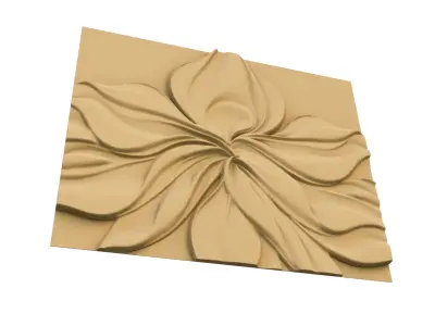 modern panel wall decor set wall relief mural CNC 96 3D model