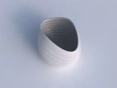 Bowl compressed 3 with curved horizontal sections 3D print model