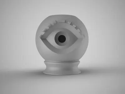 Abstract Eye Pencil Holder 3D print model