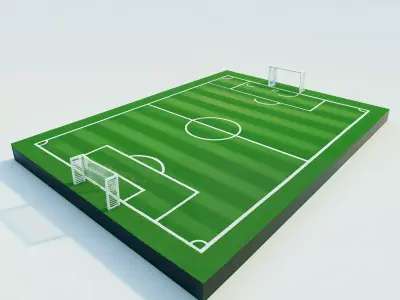 American Football Field Low-poly 3D model