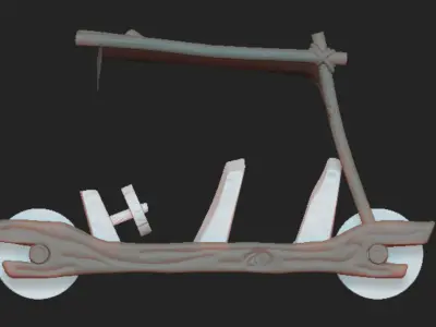 flintstones car 3D print model
