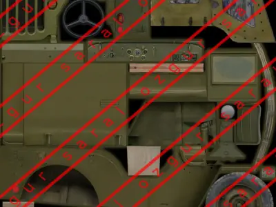 Willys Jeep Low-poly 3D model