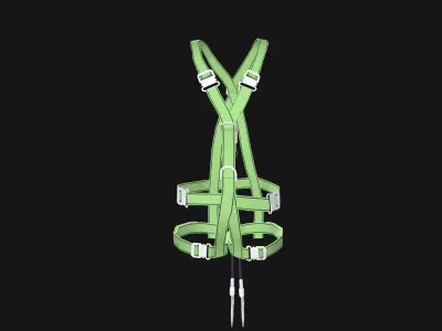 Safety Harness and Jacket Low-poly 3D model