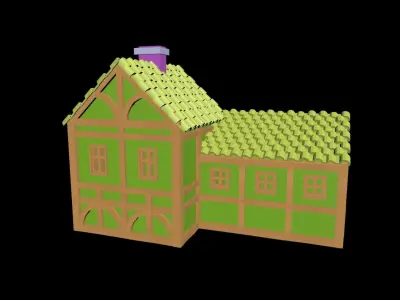 Medieval House 26 3D print model 3D model
