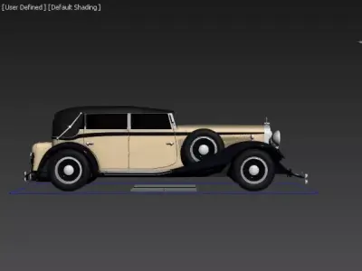 MayBach 1932 Low-poly 3D model