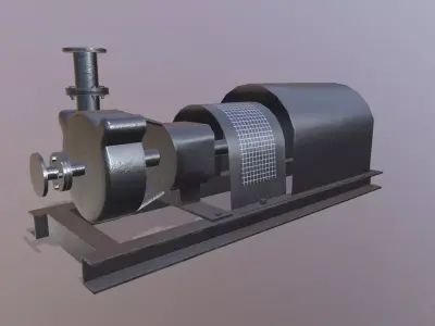 Pump Lowpoly Low-poly 3D model