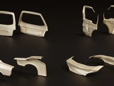 80 Abandon City Kitbash Free 3D model