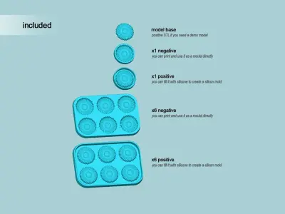 Cookie Mould 13 - Biscuit Silicon Molding 3D print model