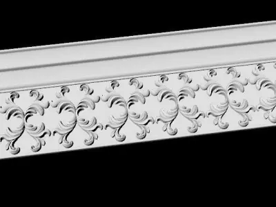 Central decor ornament for furniture 3D model 566