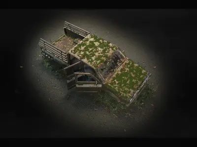 Procedural Vehicles - Pickup Truck UE4 UE5 Low-poly 3D model