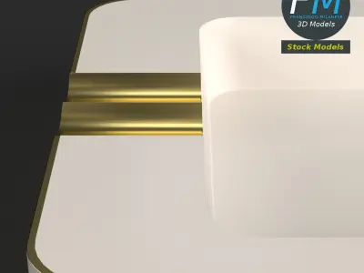 Rectangular ceramic ashtray 3D model