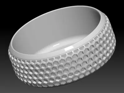 HM Honeycomb Flower Pot 001 3D print model