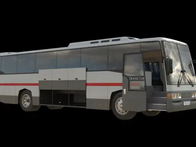 SsangYong Transtar Bus Low-poly 3D model