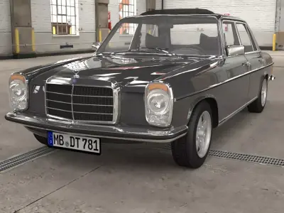 1968-1975 model Mercedes Benz W115 sedan car  3D model