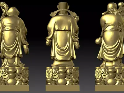 Fu Lu Shou 1 3D print model