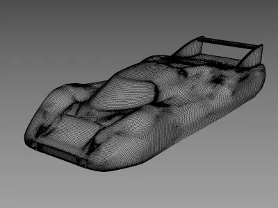 The silhouette of the car 1970 Porsche 917 Lang Heck 3D print model