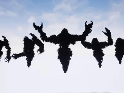 Darkness elemental low-poly game engine ready 3D model Low-poly 3D model