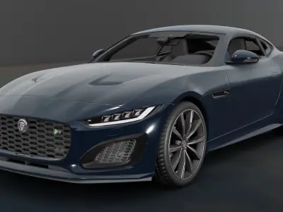  Jaguar F type Rigged and Animated Low-poly 3D model