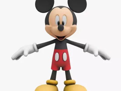 Mickey Mouse Low-poly 3D model